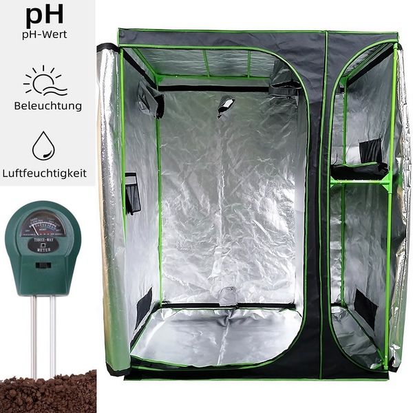 Growbox Gewächshaus Indoor Pflanzenzelt Zuchtzelt Growroom Zuchtschrank Darkroom Zimmergewächshaus Growschrank - 16x120x205 cm