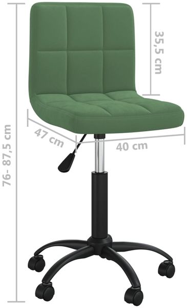 vidaXL Esszimmerstuhl Drehbar Dunkelgrün Samt, Drehbar [3087599] Bild 7