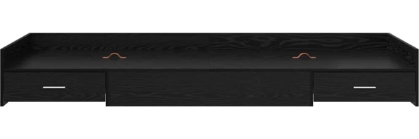 vidaXL Bettrahmen Schwarz Eichen-Optik 80 x 200 cm Holzwerkstoff 3335238 Bild 4