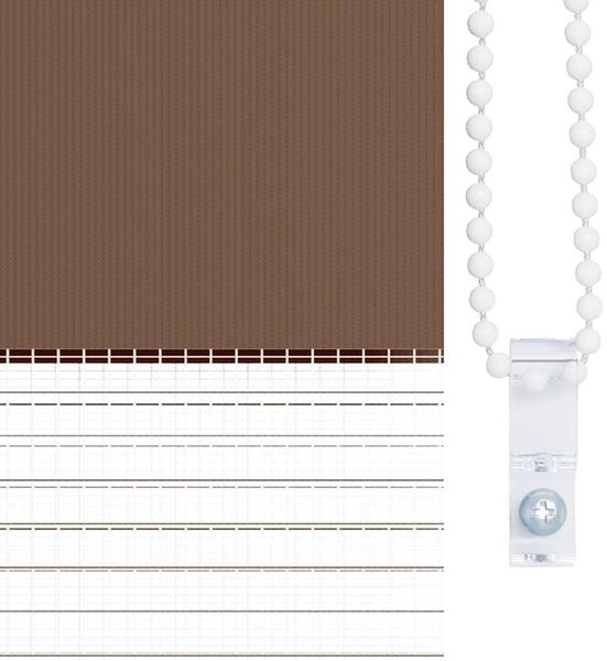 vidaXL Doppelrollo Braun 80x200 cm Stoffbreite 75,9 cm Polyester 4014361 Bild 9