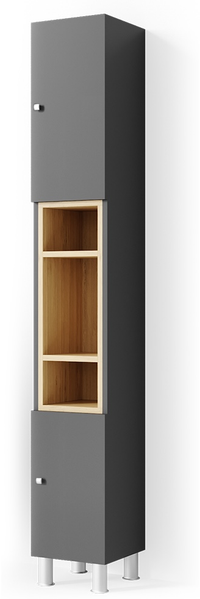 Vicco 'Aquis' Hochschrank, Spanplatte, 30 x 200 x 30 cm, Anthrazit