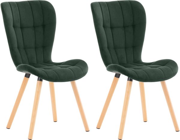 CLP Esszimmerstuhl Elda (2er Set), Samt