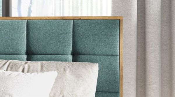 Boxspringbett Schlafzimmerbett KALYPSO 140x200 cm Stoff Grau inkl. Bettkasten Bild 2