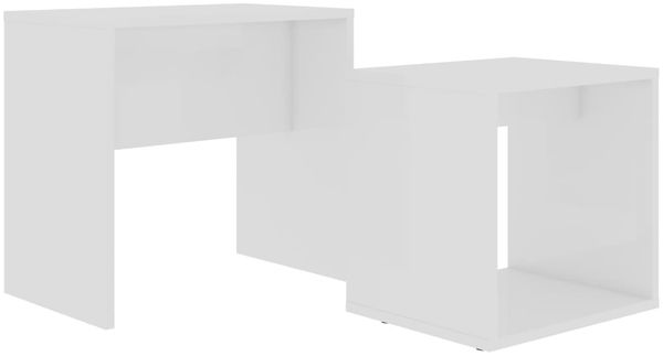 vidaXL Couchtisch-Set Weiß 48x30x45 cm Holzwerkstoff 802885 Bild 2