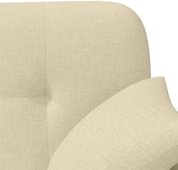 vidaXL Zweisitzer mit Knopfheftung Creme 120 x 65 x 79 cm Stoff 42041816 Bild 7
