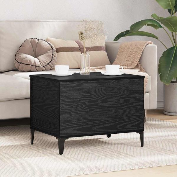 vidaXL Couchtisch Schwarz Eichen-Optik 60 x 44,5 x 45 cm Holzwerkstoff 881173