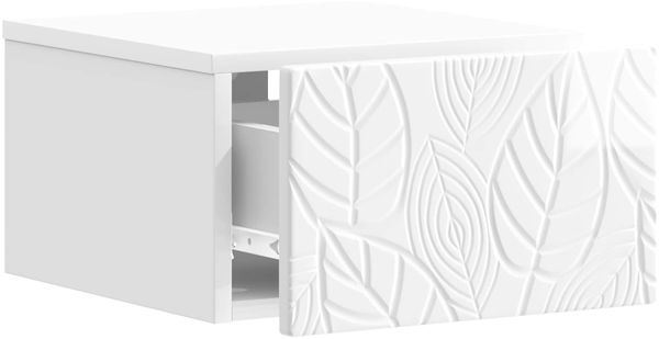 vidaXL Wandmontierter Beistelltisch 2 pcs Hochglanz Weiß 898774 Bild 3