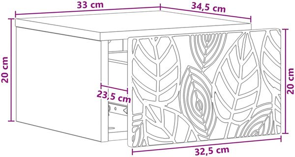 vidaXL Wandmontierter Beistelltisch 2 pcs Hochglanz Weiß 898774 Bild 10