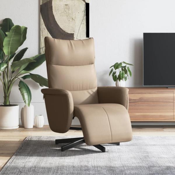 vidaXL Relaxsessel mit Fußteil Cappuccino-Braun Kunstleder 356588