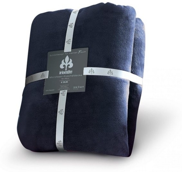 Irisette Kuscheldecke uni Decken Relax 8900 marine 150 x 200 cm + Bild 2