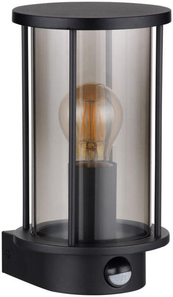 LED Außenwandleuchte mit Bewegungsmelder aus Edelstahl & Rauchglas, H: 25cm Bild 6