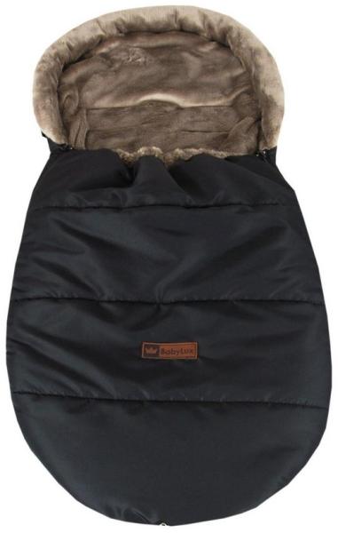 BabyLux Fußsack "Cozy" (für Kinderwagen, Buggy, Babyschalle, Winterfußsack Kinderwagenfußsack Babyfußsack), K26 - Schwarz / Beige