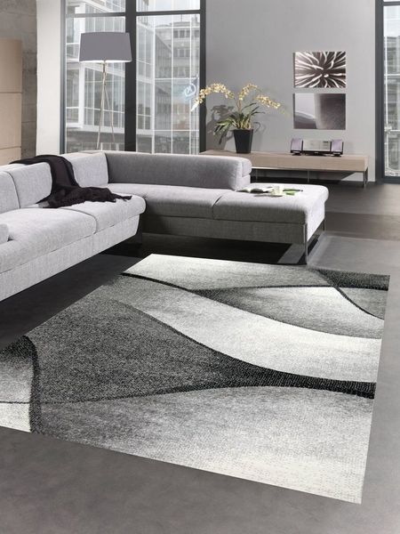 Carpetia Teppich Teppich Wohnzimmer modern in grau anthrazit - pflegeleicht, rechteckig, Höhe: 8 mm