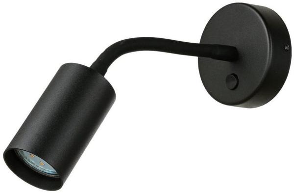 Licht-Erlebnisse Wandleuchte NARVIK FLEX, ohne Leuchtmittel, Wandlampe Schwarz mit Schalter flexibel Leselampe Bett Sofa Lampe