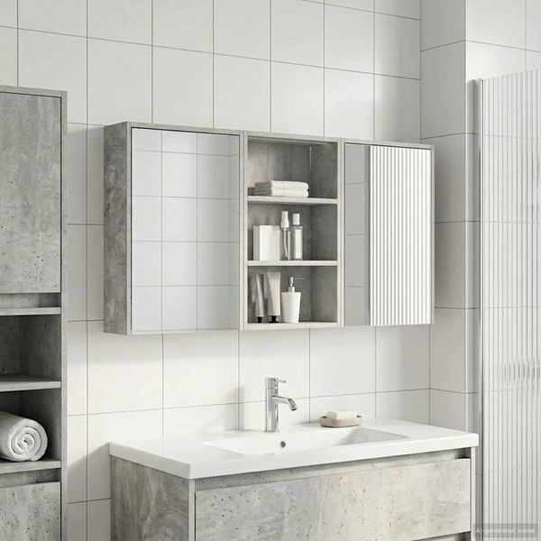 vidaXL Badezimmerschrank-Set 3 pcs 126 x 16 x 62,5 cm Holzwerkstoff 3403827