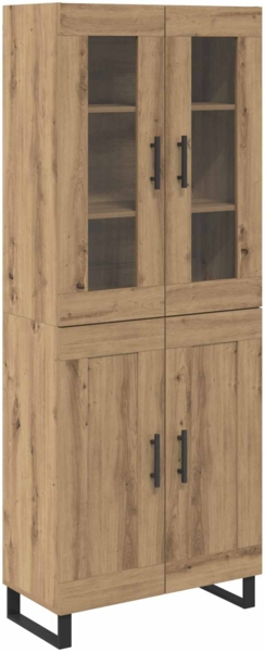 vidaXL Highboard 2 pcs Artisan-Eiche Holzwerkstoff 3415870