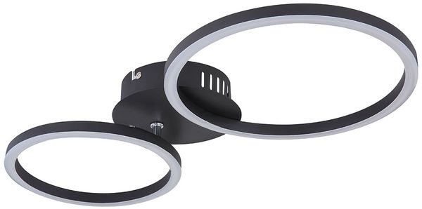 LED Deckenleuchte, Ring Design, schwarz, L 49 cm