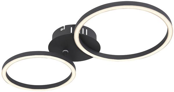 LED Deckenleuchte, Ring Design, schwarz, L 49 cm Bild 10