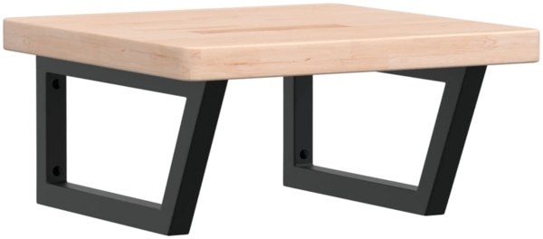 vidaXL Waschtischplatte mit Halterung Stahl und Massivholz Eiche 3302391