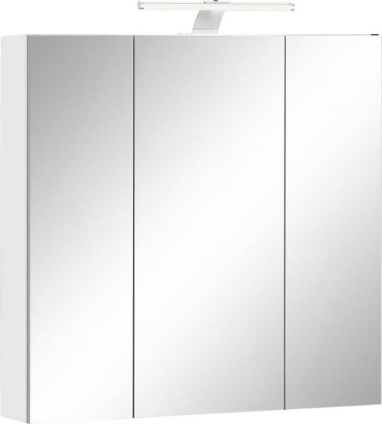Schildmeyer Spiegelschrank Lagona Breite 70 cm, 3-türig, LED-Beleuchtung, Schalter-/Steckdosenbox