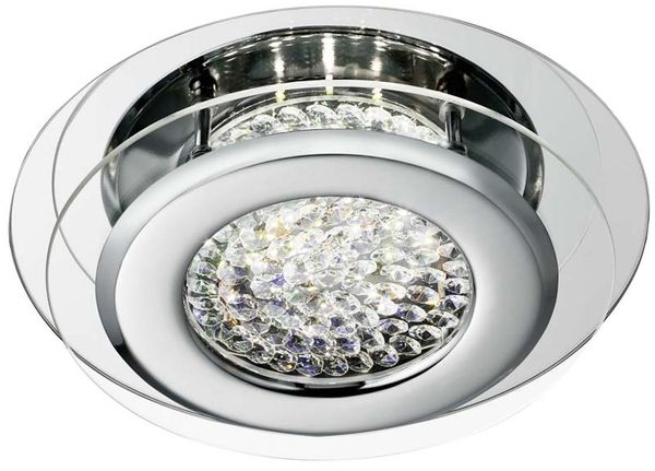 LED Deckenleuchte, Chrom, 28 cm, VESTA