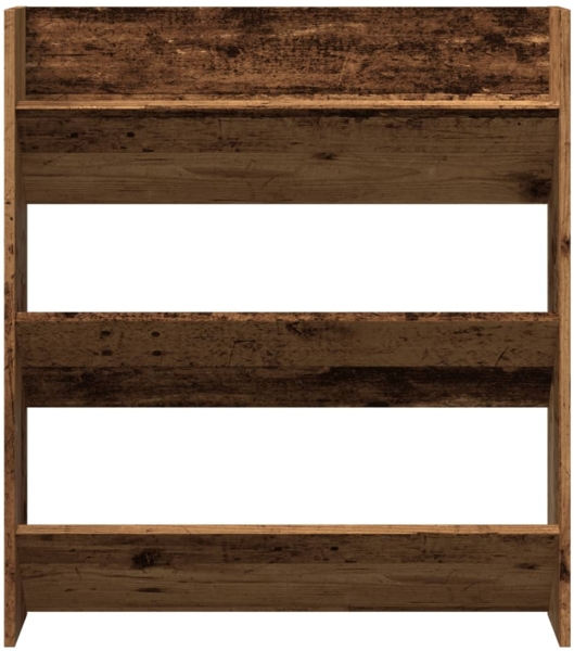 vidaXL Schuhregal Wandmontage Altholz-Optik 80x18x90 cm Holzwerkstoff 856544 Bild 3