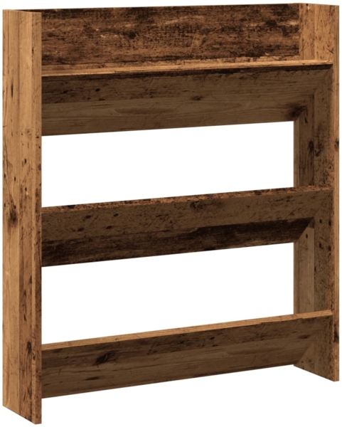 vidaXL Schuhregal Wandmontage Altholz-Optik 80x18x90 cm Holzwerkstoff 856544 Bild 1