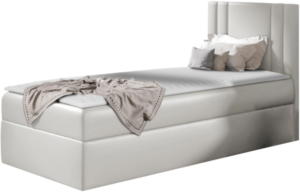 Boxspringbett 'Harlon Mini' rechts,  beige 90 x 200 cm