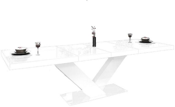 designimpex Esstisch Design Tisch HE-999 Weiß Hochglanz ausziehbar 160 bis 256 cm