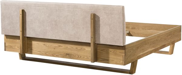 Bett Fichte 160x200x85 natur gebeizt / geölt, Kopfteil beige FICHTELBERG #138 Bild 10