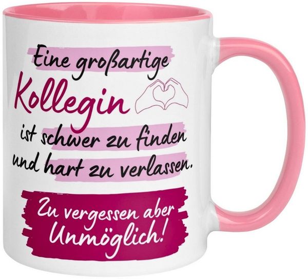 Momentals Tasse Kollegin – „Eine großartige Kollegin ist schwer zu finden“ – Abschied, Gratis Versand · Links-&Rechtshänder · Spülmaschinenfest