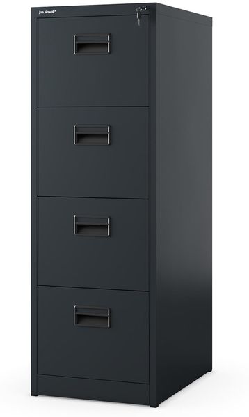 Jan Nowak Hängeregistraturschrank V005 Hängemappenschrank Hängeregisterschrank Aktenschrank mit 5 Schubladen Pulverbeschichtung Stahlblech 162 x 46 x 62 cm (H x B x T) (Anthrazit)