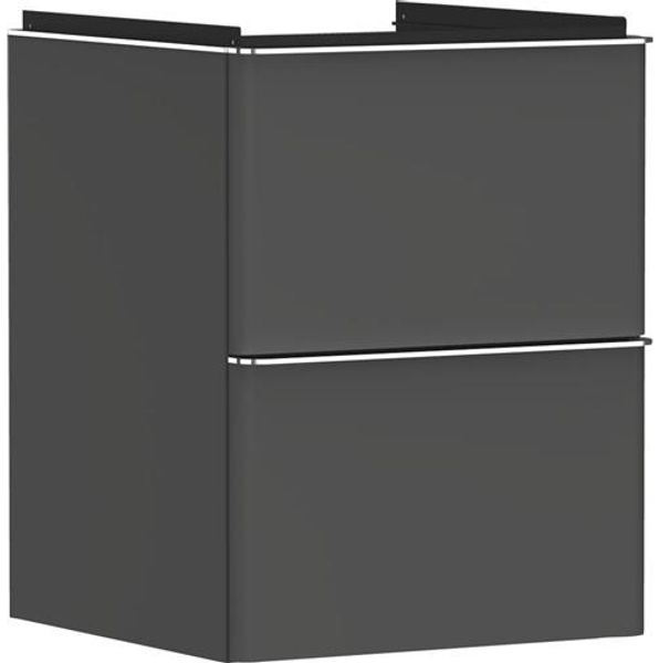 Unterschrank XeluQ 2 Schubladen 480x475 grau/chrom