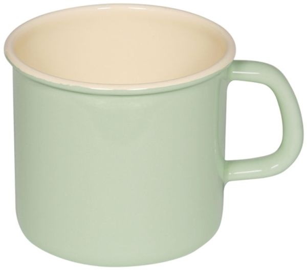 Riess Topf (Becher) mit Bördel Ø11cm 0,75 Liter Emaille Classic Pastell nilgrün