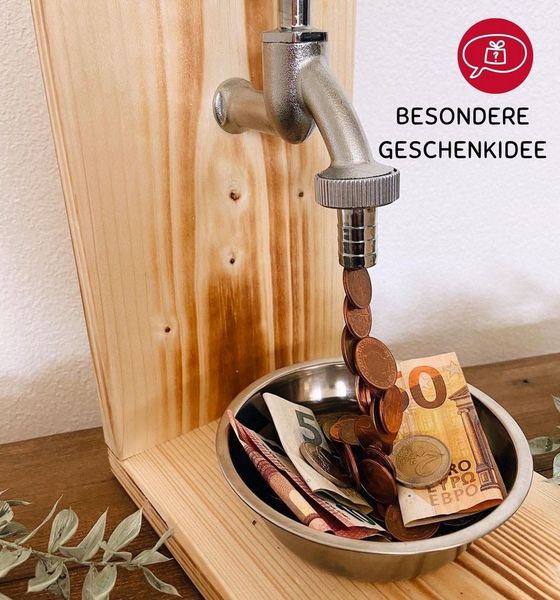 Eiserne Reserve® Geschenkbox Alles Gute zur Hochzeit - Eiserne Reserve Geldhahn - Geburtstag Geldge