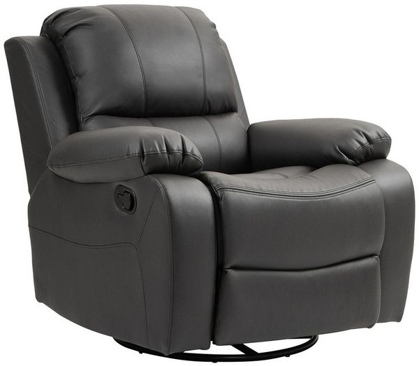 HOMCOM Relaxsessel 135° neigbar, mit Fußstütze, belastbar bis 150 kg (Fernsehsessel, 1-St, Liegesessel), für Wohnzimmer, Schwarz