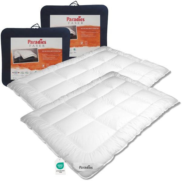 2 Stück Paradies Halia winterwarm extra warme Bettdecke Decke 135x200