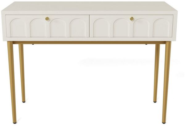 i@home Schminktisch mit 2 Schubladen 76.5cm Höhe,Schlafzimmer Highboard Weiß Sideboard (1-Set), Bis 45 kg belastbar, 76.5 x 100 x 45 cm, Weiß