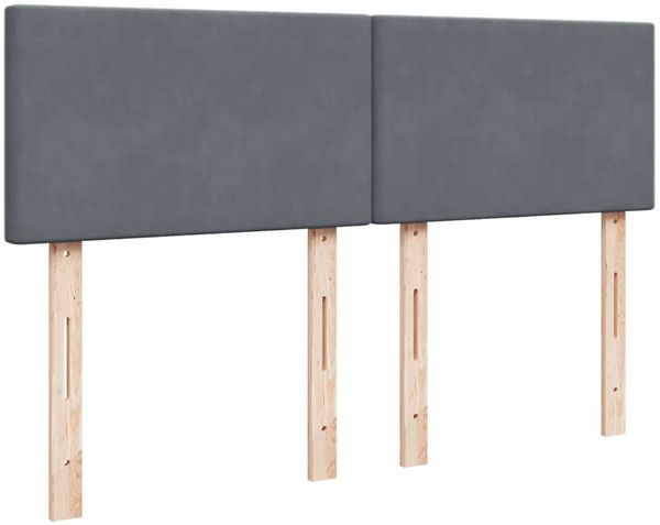 vidaXL Boxspringbett mit Matratze Dunkelgrau 140x190 cm Samt 3286301 Bild 8