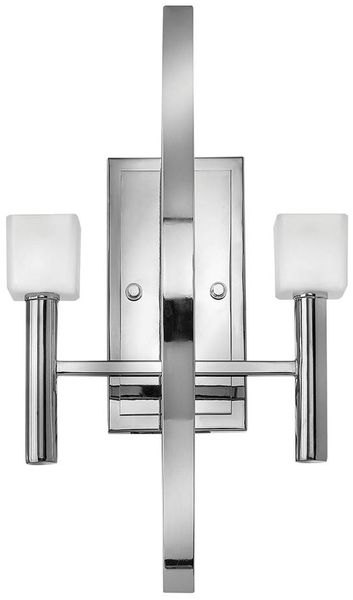 Elstead Lighting QN-MONDO2 QUINTIESSE Wandleuchte Mondo G9 3W LED 3000K Stahl, Chrom poliert; Glas satiniert weiß L:13. 9cm H:50cm B:26. 7cm dimmbar