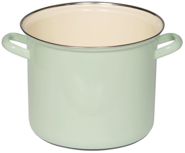 Riess Topf mit Chromrand 6L Nilgrün Pastell