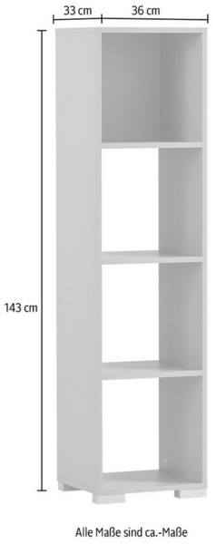 Schildmeyer Ablageregal Baku, Bücherregal, 36x142 cm, praktische offene Fächer, Made in Germany Bild 3