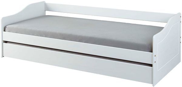 Inter Link 'LEONIE 23' Funktionsbett mit Schublade, Kiefer weiß lackiert, 90 x 200 cm