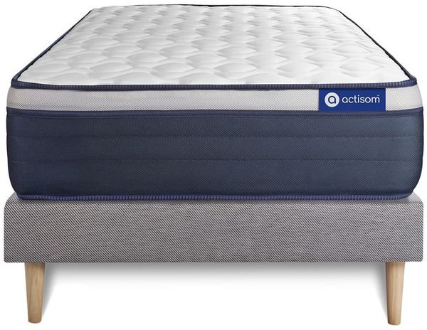 Actilatex max matratze 90x200cm + Bettgestell mit lattenrost - Dicke : 26cm - Latex und Memory-Schaum - H4