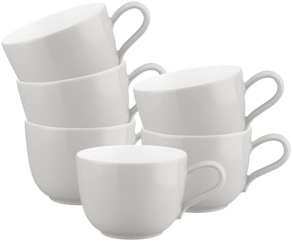 Seltmann Weiden Liberty Pure Colors Kaffeetasse 260 ml 6er Set - New Grey