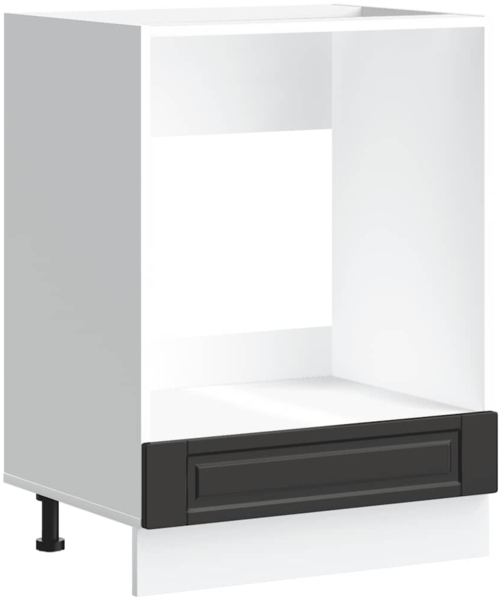 vidaXL Herdumbauschrank Porto Schwarz Holzwerkstoff 853998