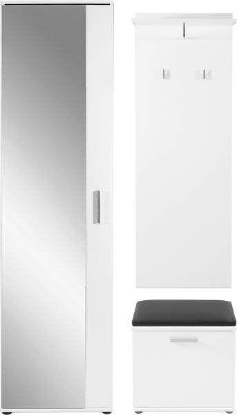 Sitzbank >JAKOB< in Weiß/Schwarz 48,5 H 49 x 30 cm (BxHxT)