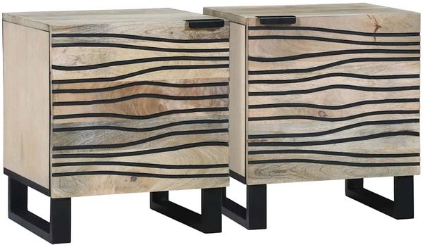 vidaXL Nachttisch 2 pcs Weiß 40 x 33 x 46 cm Holzwerkstoff 4017969