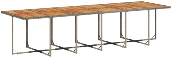 vidaXL 17-tlg. Garten-Essgruppe mit Kissen Grau Poly Rattan 3210710 Bild 2