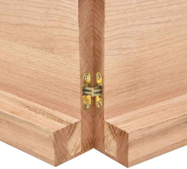 vidaXL Wandregal Hellbraun 140x50x(2-6) cm Massivholz Eiche Behandelt 363705 Bild 7